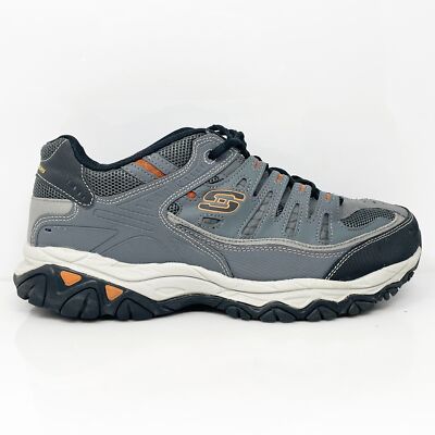 Skechers Mens After Burn Memory Fit 50125EWW Серые повседневные кроссовки, размер 10