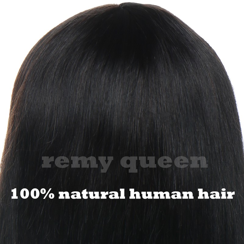 Short Malaysian Virgin Human Hair Full Wigs None Lace Front Wig