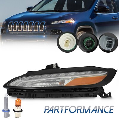 For 2014-2018 Jeep Cherokee LED DRL Parking Light Turn Signal Lamp Left Side 