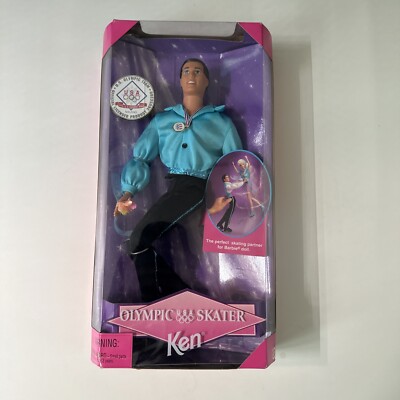 Vintage 1997 Mattel Ken Olympic USA Skater Barbie Doll NIB #18502