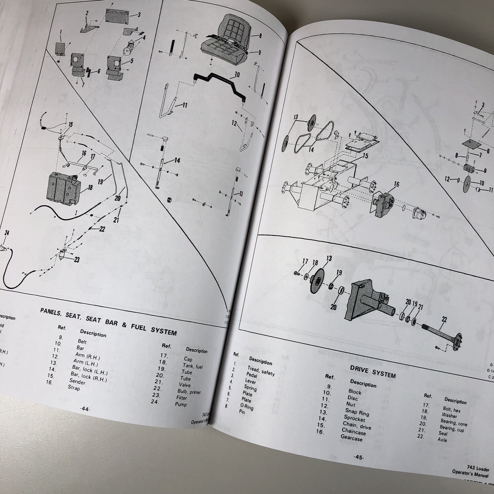 BOBCAT 743 LOADER SKID STEER OWNERS OPERATORS MANUAL BOOK MAINTENANCE
