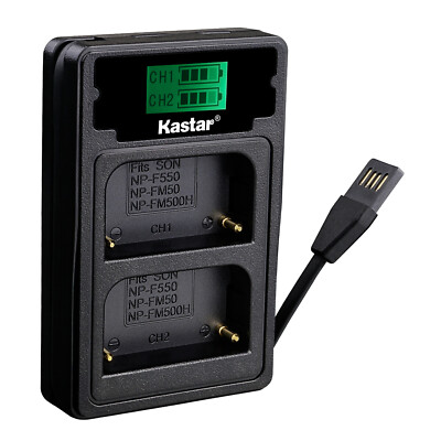 Kastar Battery LZD2 Charger for Sony NP-FM50 BCVM50 & Cyber-shot DSC-F828 DSC-R1