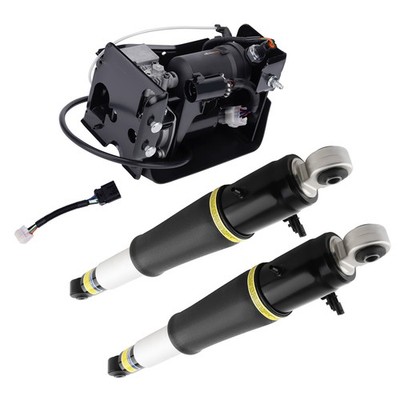 Rear Shock Absorbers + Air Compressor Pump Set for Escalade Suburban Tahoe Yukon