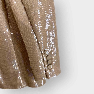 ELIE TAHARI ELIE TAHARI THE HOLLY SEQUINED SUIT JACKET BEIGE