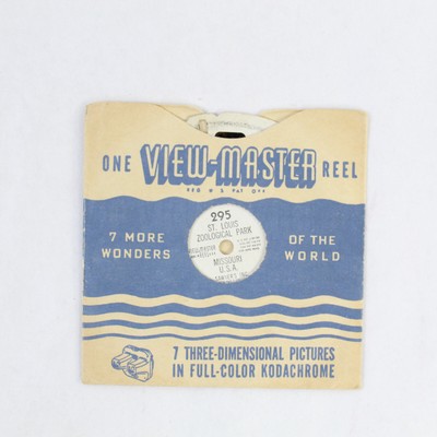 Vintage 1948 Sawyer's View Master 295 St Louis Zoological Park Missouri USA