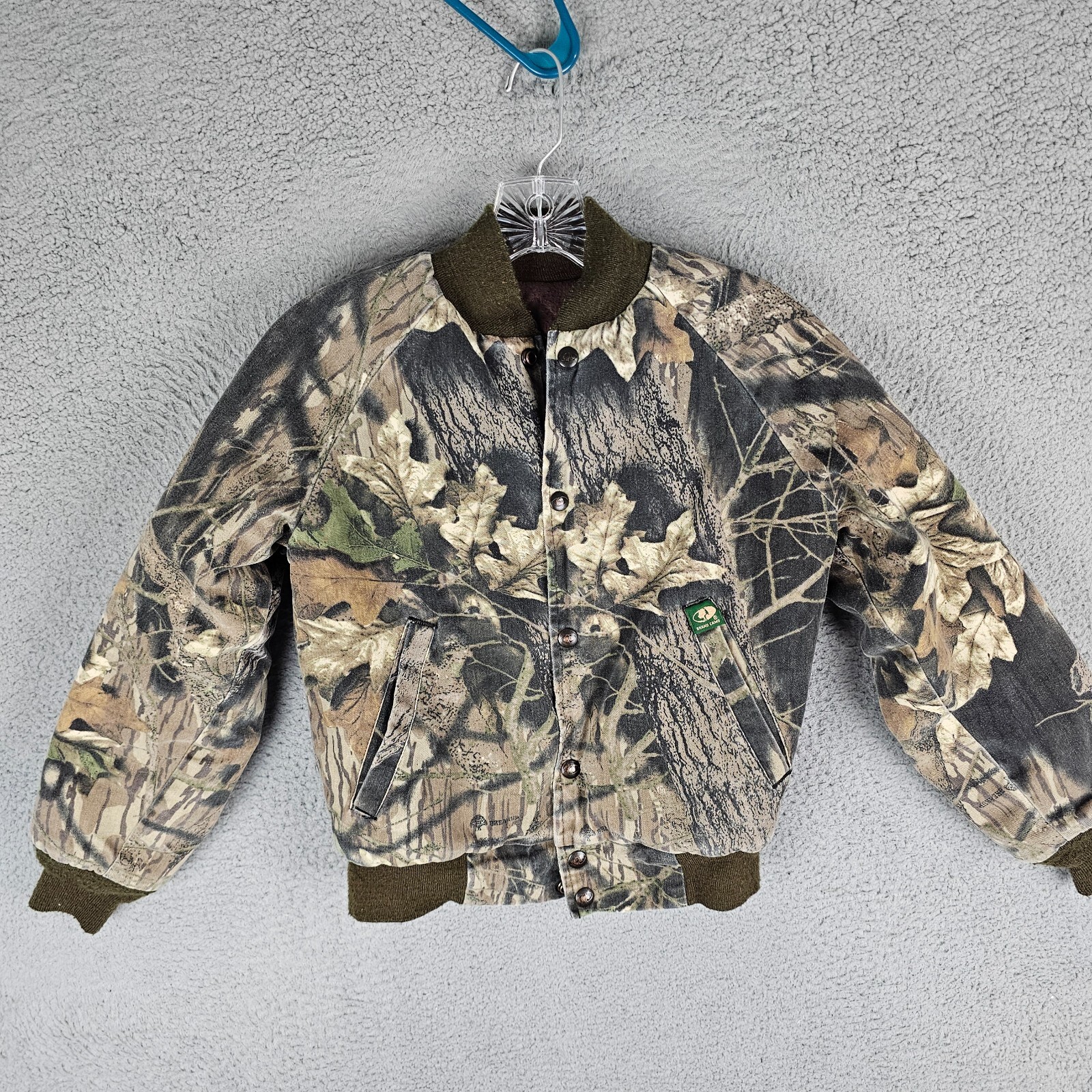 VINTAGE Mossy Oak Bomber Jacket Youth Medium Insulated VINTAGE Mossy Oak Bomber Jacket Youth Medium Insulated