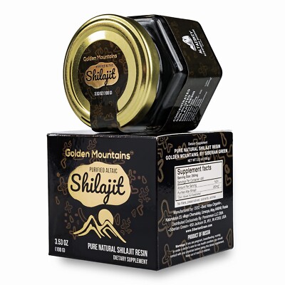 Golden Mountains Shilajit Resin is Purified Premium  Altai 2 box in 1 lot 200gr