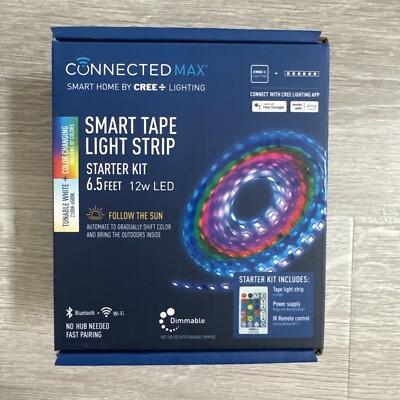 CREE Smart LED Light Strip Tape 6.5'  Starter Kit Wi-Fi Bluetooth  Connected Max