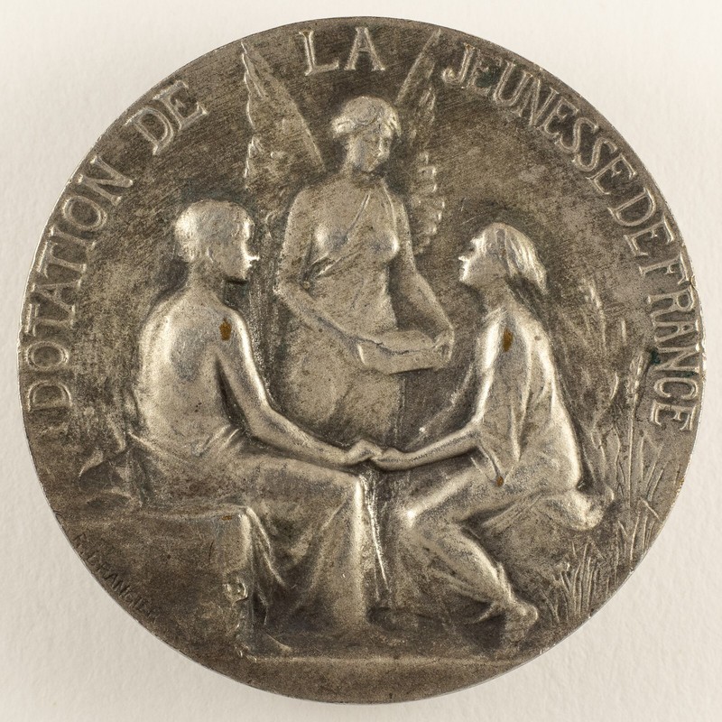 MÃ©Daille Dotation De La Jeunesse De France - 1922 -  SignÃ©E Par RenÃ© Brangier
