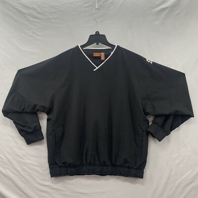 Harriton Coors Light Brewery Men Pullover V-Neck Lightweight Jacket Black XL