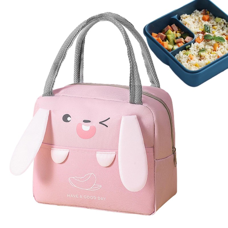 Es For Girls For School,picnics Pink Cartoon Rabbit Foodbag