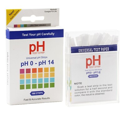 Wide Application pH Test Strips for Lab Monitoring Soil Testing 100pcs Pack