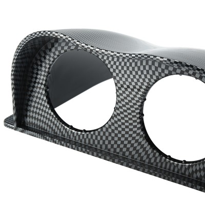52mm Triple Car Dashboard Gauge Holder Meter Mount Bracket Carbon Fiber Pattern