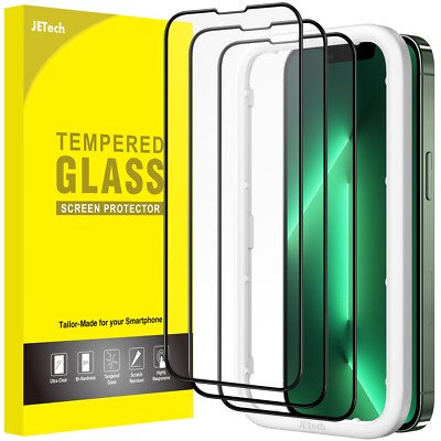 JETech Full Coverage Screen Protector for iPhone 13 Pro Max 6.7-Inch, 3-Pack
