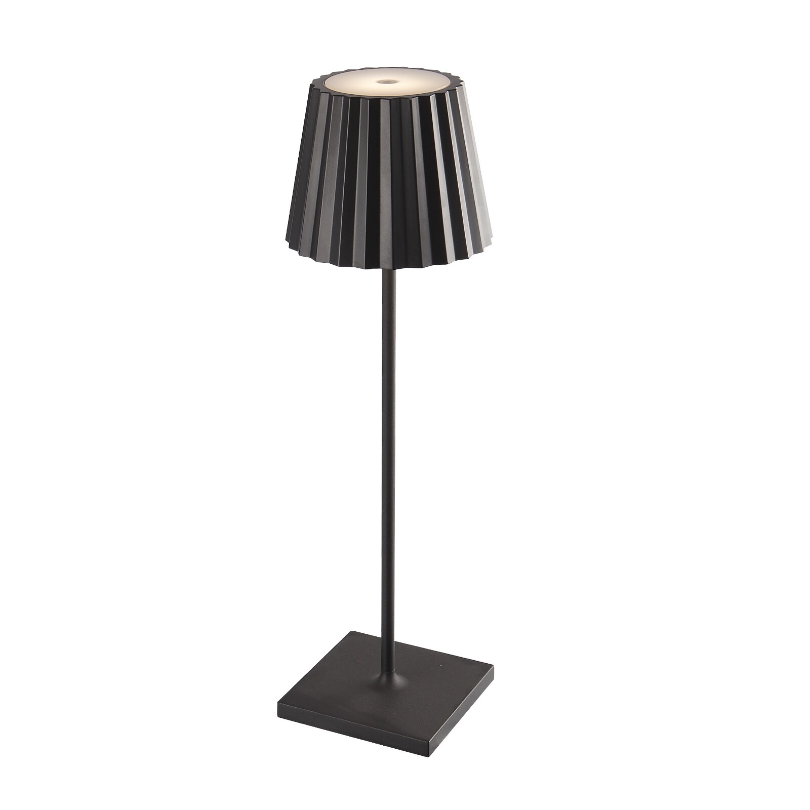 Battery Powered Outdoor Table Lamp Rechargeable Led Black
