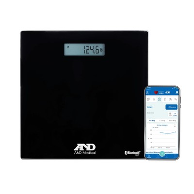 Premium Wireless Bluetooth Enabled Bathroom Weight Scale, 4 Precision Sensors...