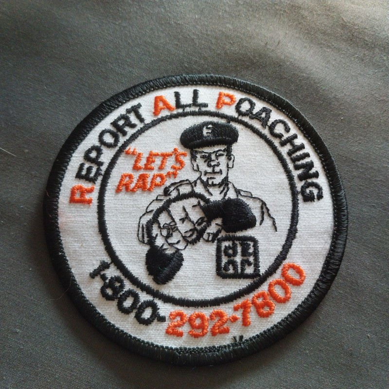 Report All Poaching Let's Rap Michigan MI Iron On 3.5"