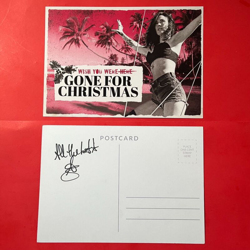 SIGNED! promo AMANDA SHIRES postcard - FOR CHRISTMAS album 2021 - ALL THE BEST