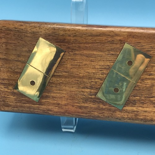 Domino Game, Dominoes in Precious wood Box with Brass Marquetry 8