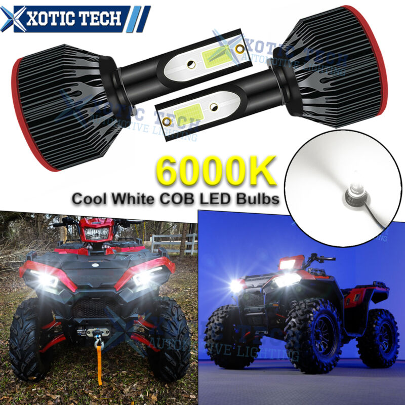 6000K Cool White COB LED Bulb Fog lights For Polaris