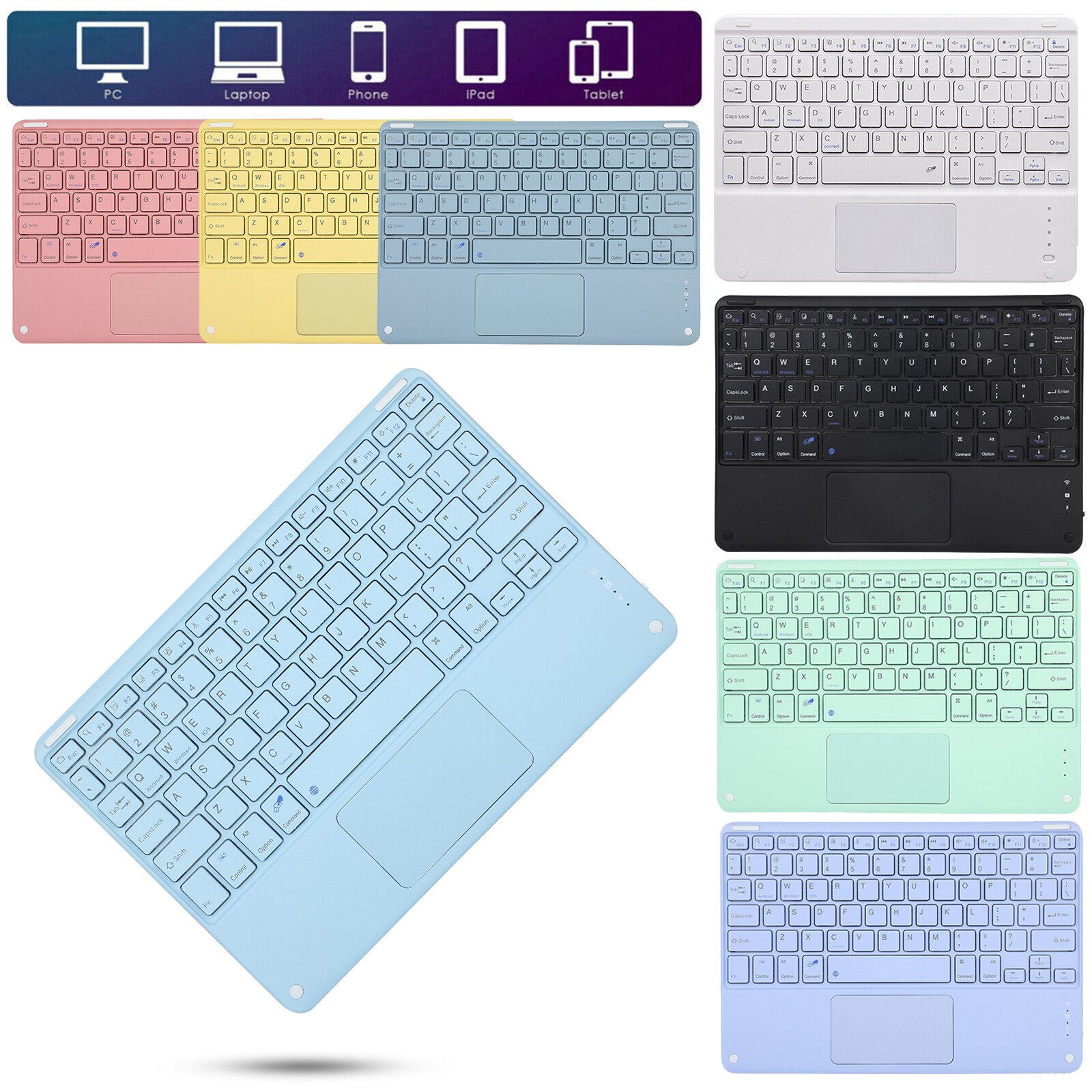 Wireless Touchpad Keyboard & 2.4GHz Ultra Thin Mouse Kit For iPad Android Tablet