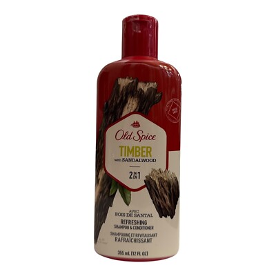 Old Spice Timber w/ Sandalwood 2 in 1 Shampoo & Conditioner 12 oz Discontinued