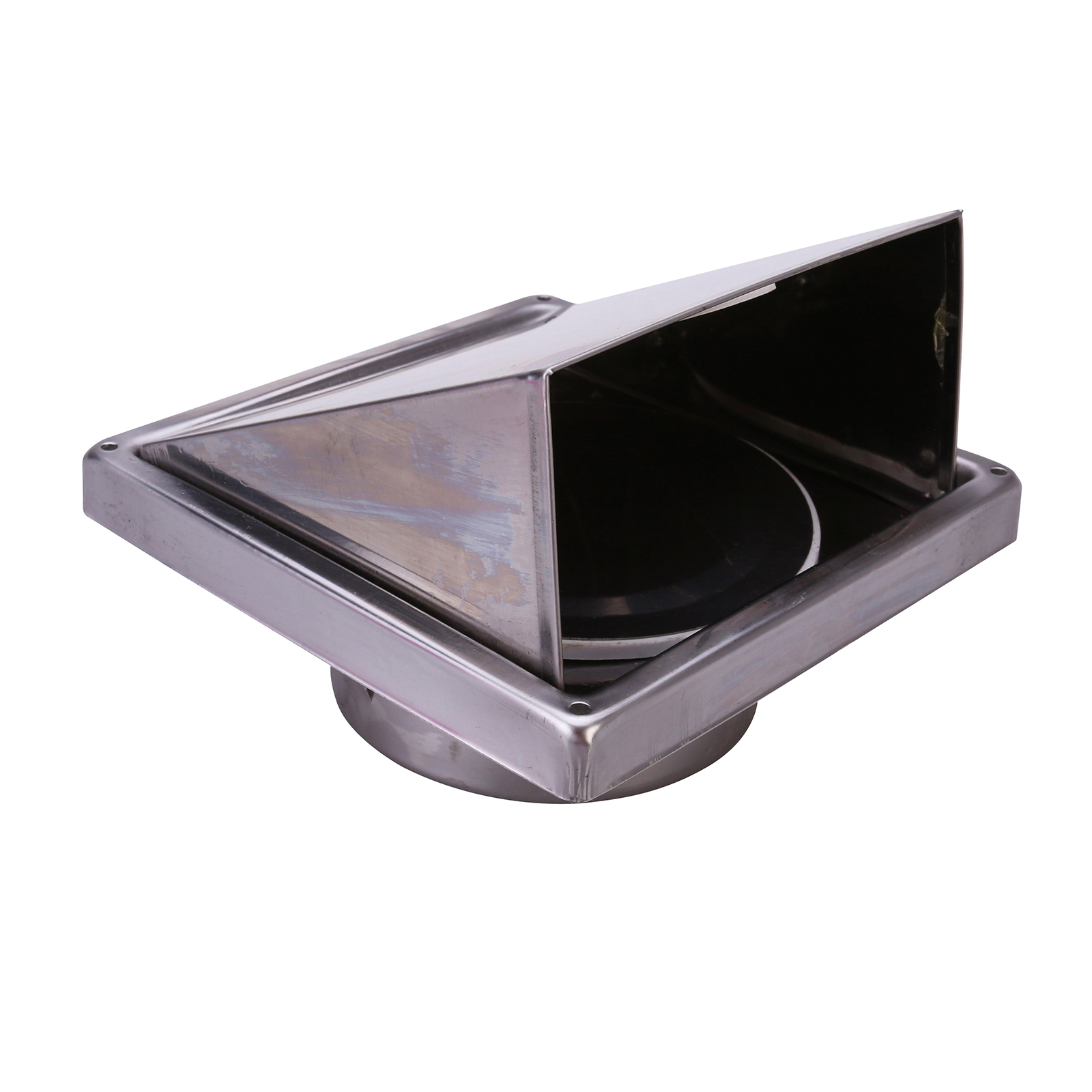 Stainless Steel Wall Air Vent Extractor Fan Grille & Non Return Outlet