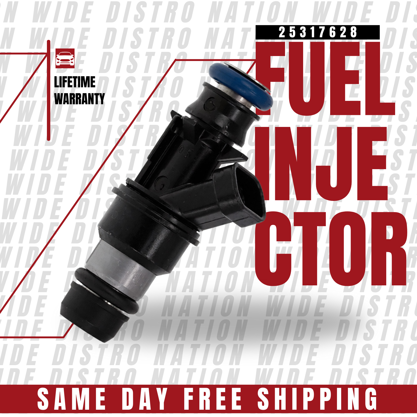1x OEM Delphi Fuel Injector for 2003-2007 GMC Savana 2500 6.0L V8 25317628