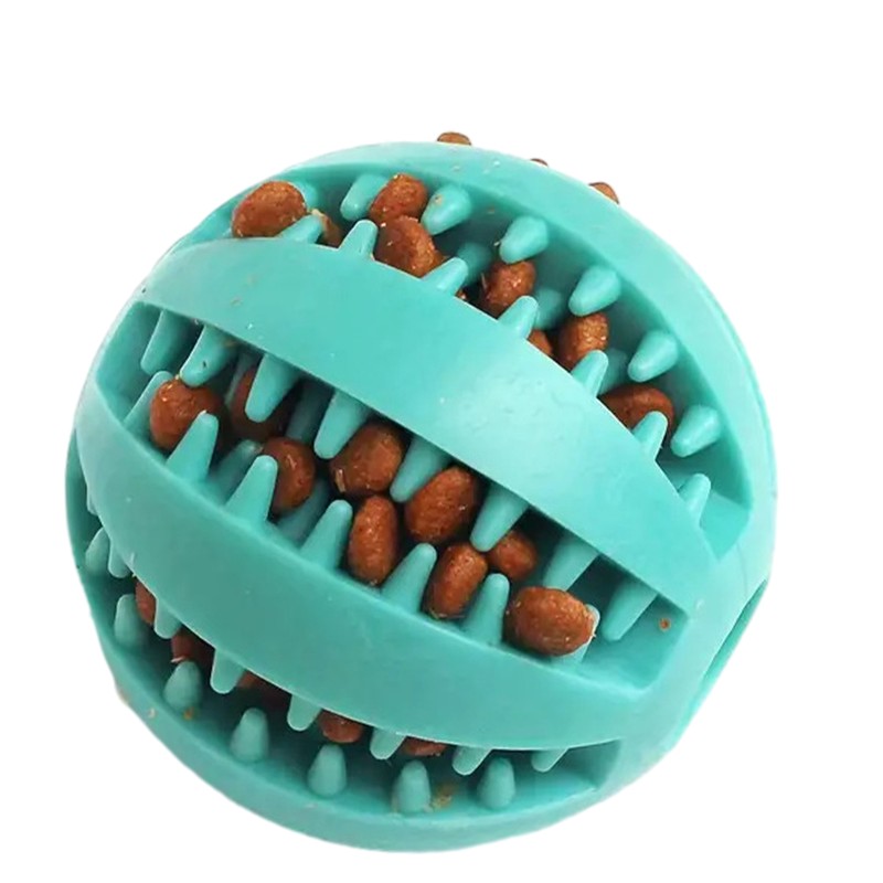Pet Dog Chew Toys Teeth Cleaning Snack Ball Pet Dog Toy Ball Rubber Bouncy Ball