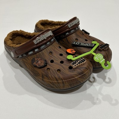 Star Wars Chewbacca X Crocs Classic Lined Fuzzy Clog Espresso 2023 Sz M 8 / W 10