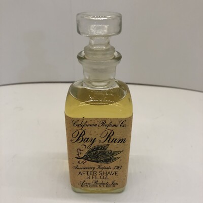 California Perfume Co. Bay Rum Anniversary Keepsake 1981 After Shave Avon-Full