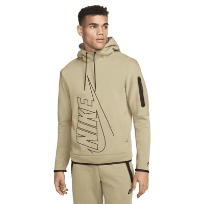 

Мужская худи Nike Sportswear Khaki Graphic Tech Fleece Pullover (DX0577 247)
