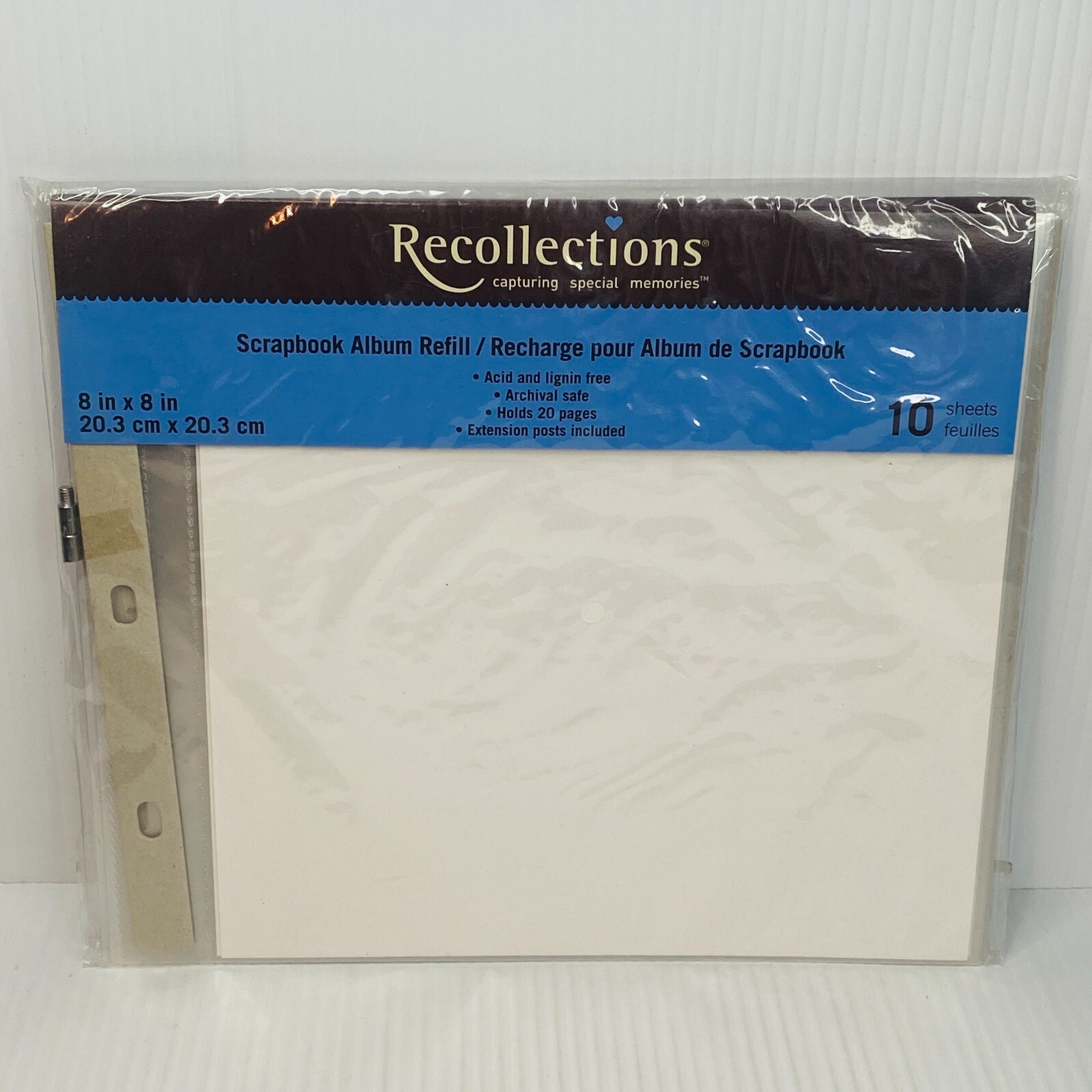 Recollections Scrapbook Album Refill 8x8in 10pages Acid Free