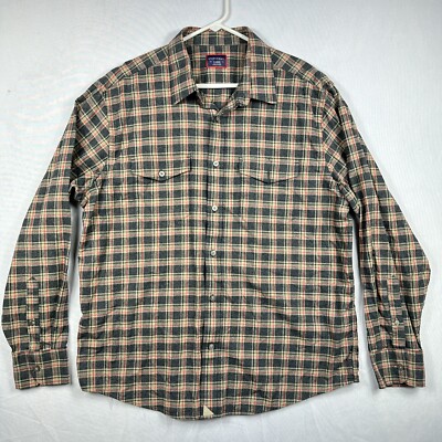 UNTUCKit Flannel Shirt Mens XL Multicolor Plaid Frunza 100% Cotton Button Up EUC