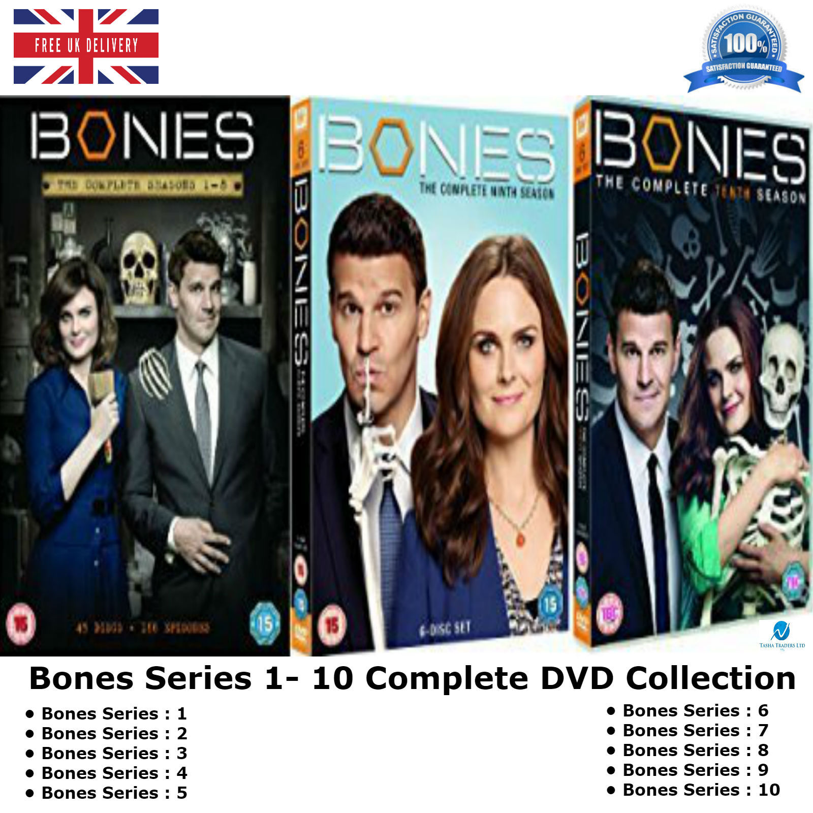 BONES Season 1-10 Complete Collection Series 1 2 3 4 567 8 9