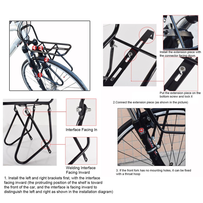 Bike Cargo Rack Front Luggage Bracket Bicycle Rear Goods Carrier Pannier