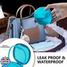 EZEELAI Denture Bath Case Denture Soaking Container with Lid Leak Proof, False Teeth Holder Mouthguard Storage Box Retainer Soaking Case - Transparent Blue