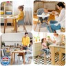 Ezebaby 6 in 1 High Chairs for Babies and Toddlers, Baby High Chair Convertible to Booster Seat and Toddler Chair, Wooden High Chair with Storage and Dishwasher Safe Tray