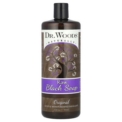 Dr Woods Raw Black Soap Original 32 fl oz 946 ml Cruelty-Free, Gluten-Free,