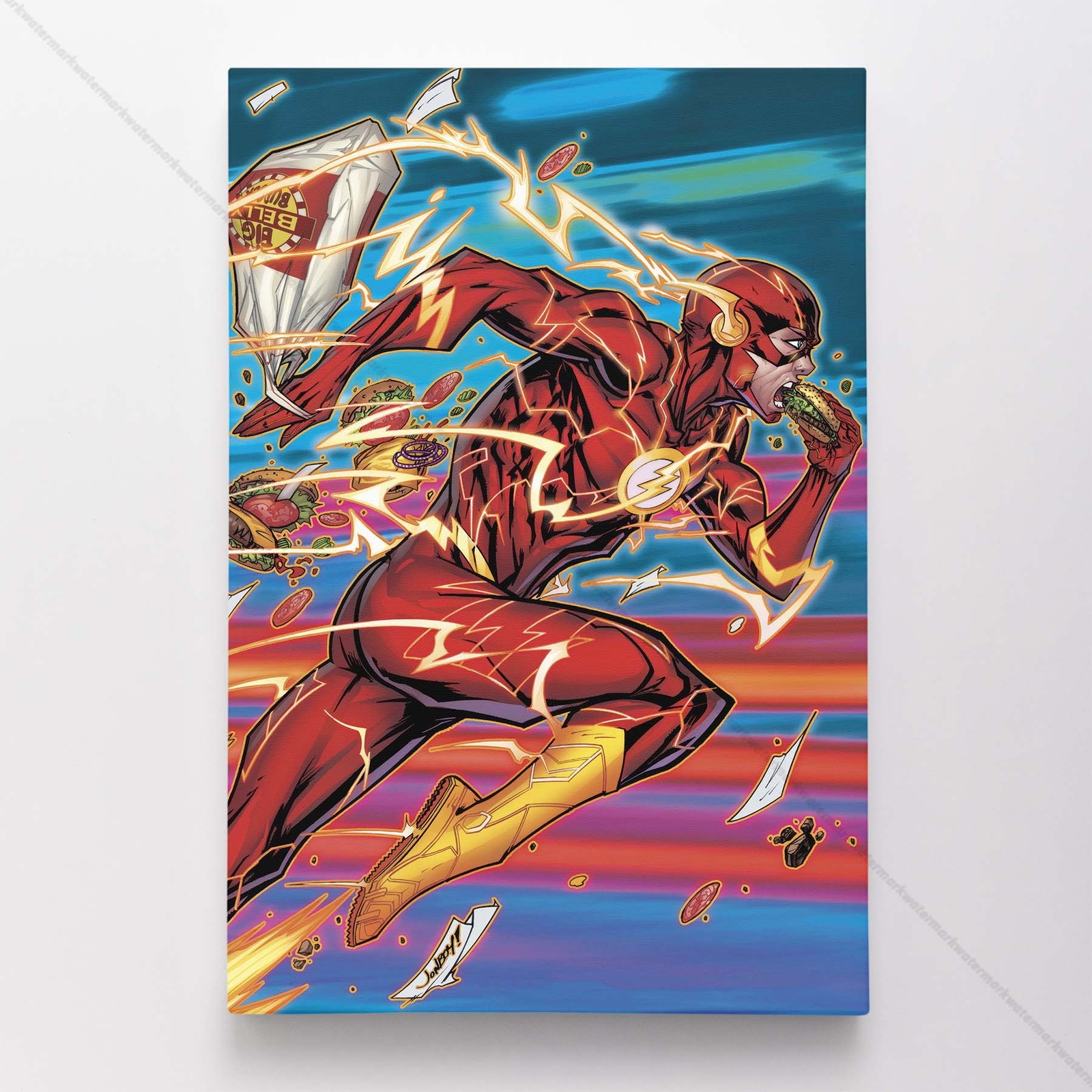 Flash Poster Canvas DC Justice League Comic Book Cover Art Print #7002