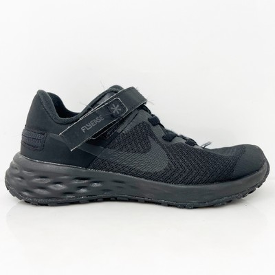 Nike Boys Revolution 6 Flyease DD1114-001 Черные кроссовки для бега, размер 11 C