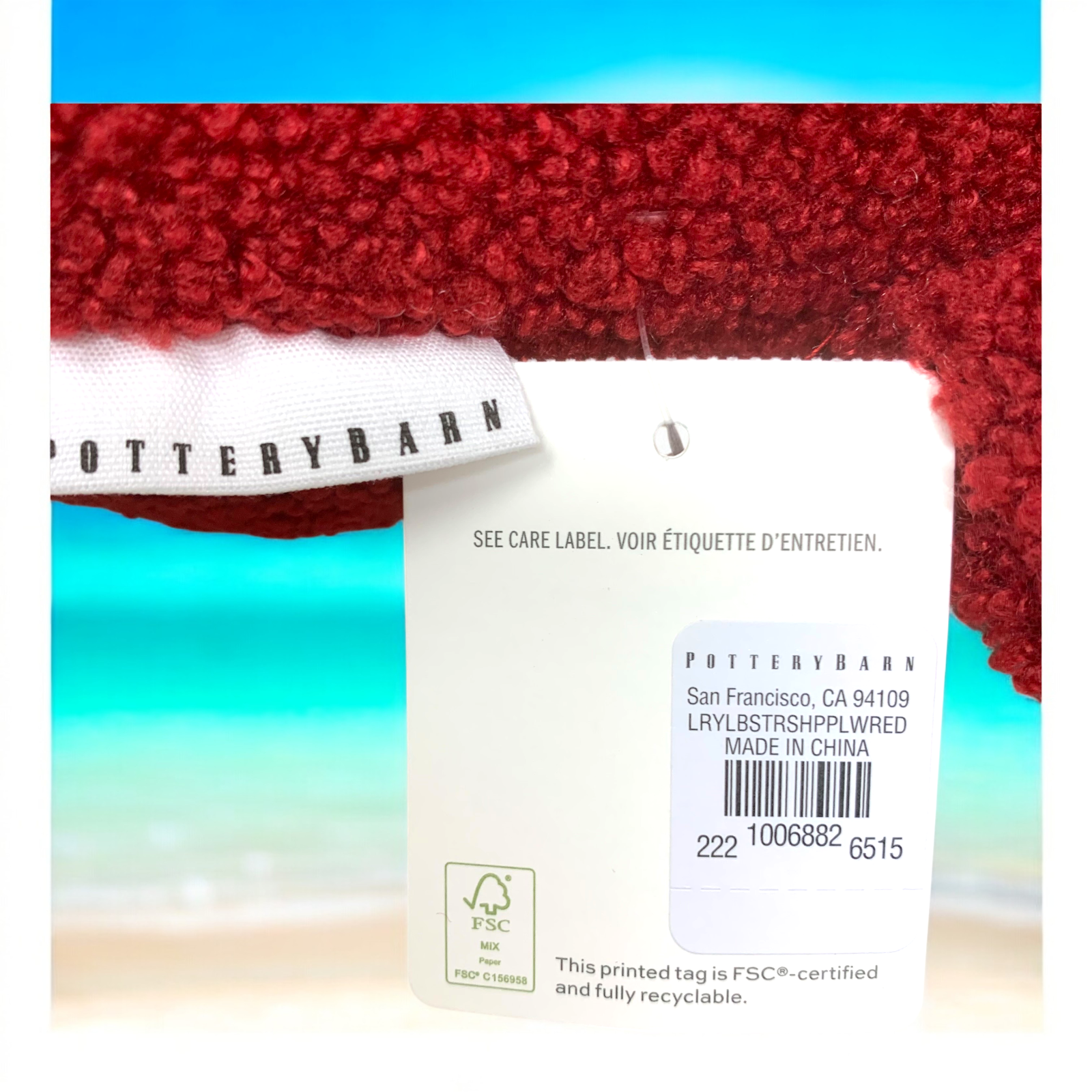 NWT Pottery Barn LARRY the LOBSTER Beachy Coastal Nautical Shaped Pillow NEW - Picture 8 of 10