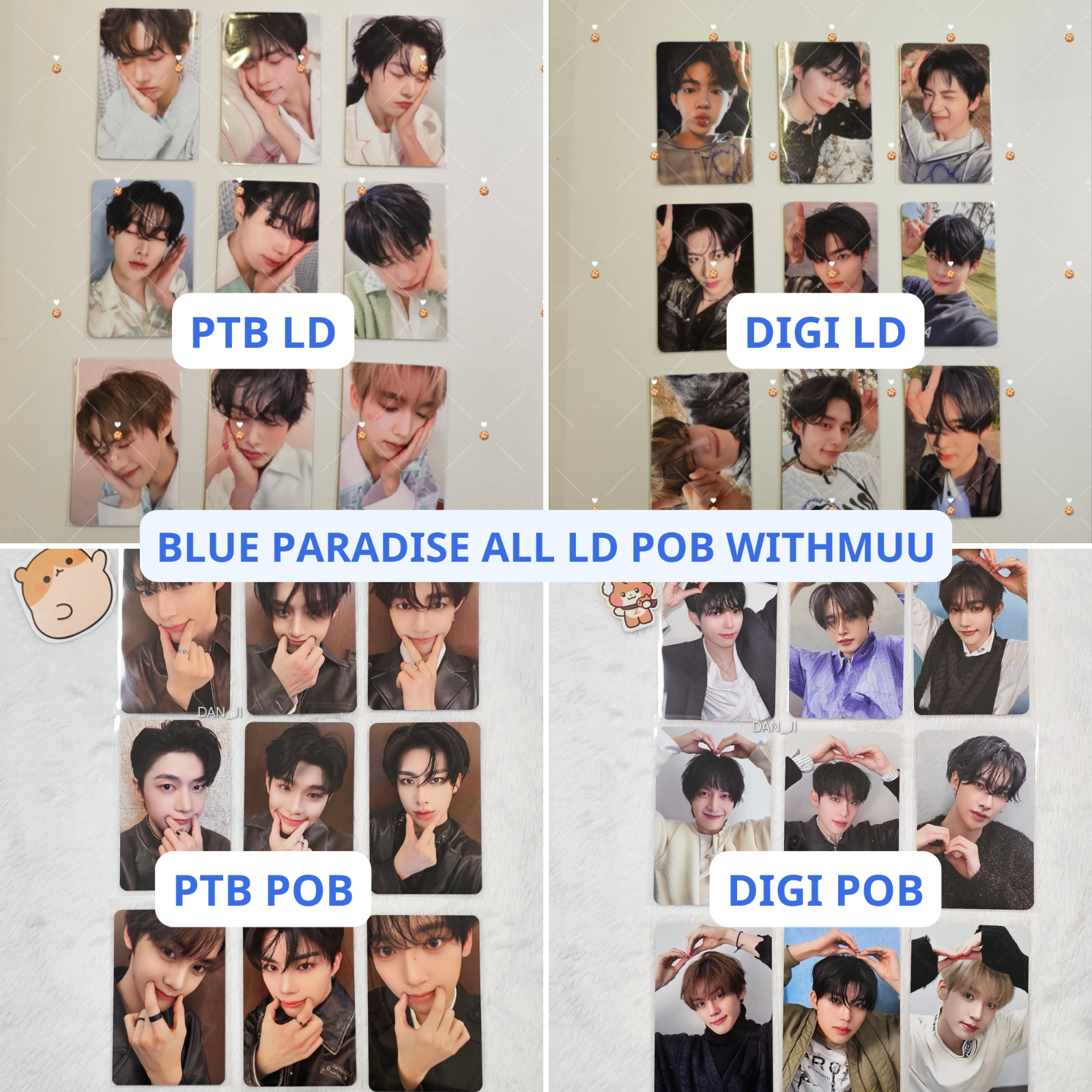 【送料関税無料】 ZB1 PHOTOCARD POB LD WITHMUU PARADISE BLUE x ZEROBASEONE K-POP・アジア