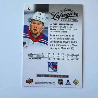 2020 Upper Deck Alexis Lafrenière Collection #22 Alexis Lafrenière RC