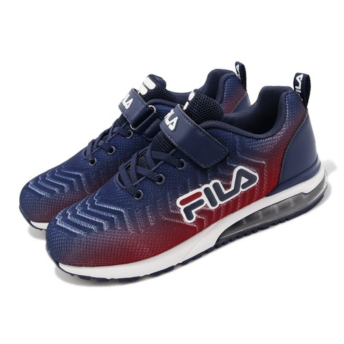 

Fila J402X Navy Red White Strap Junior Kids Women Running Sports Casual Shoes, Multi-coloured, J402x