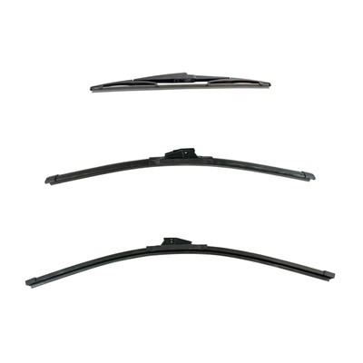 Ice & Exact Fit Windshield Wiper Blade Front & Rear 3pc Set