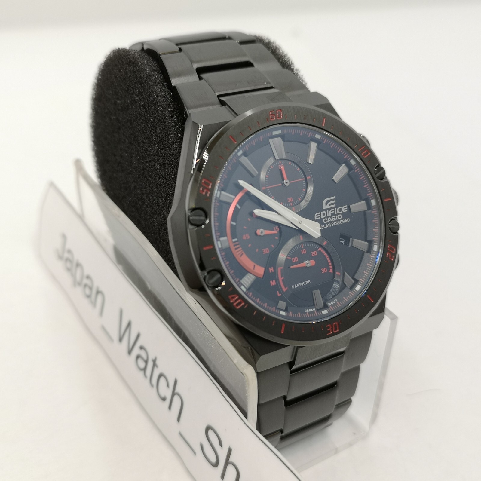 Pre-owned Casio Edifice Efs-s560ydc-1ajf Black Solar Men's Watch In Box