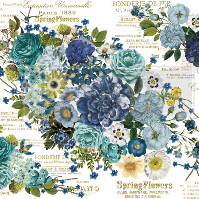 Rub On Transfers for Furniture ReDesign Prima COSMIC ROSES Large Free Shipping