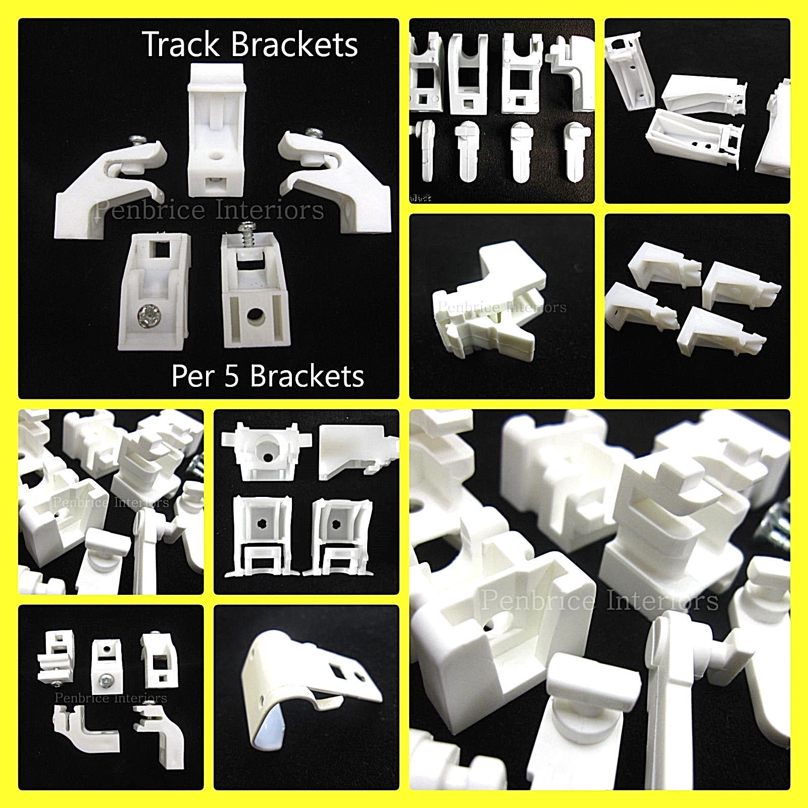 Curtain Track Brackets Sold Per 5 Rail Support Fixing Fittings