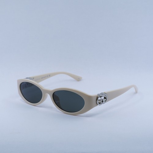 Pre-owned Gucci Gg1662sa 004 Ivory/grey 56-18-140 Sunglasses Authentic In Gray